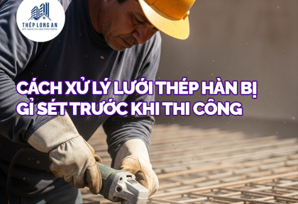 Cách xử lý lưới thép hàn bị gỉ sét trước khi thi công