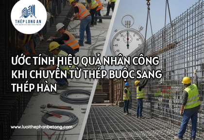 Ước tính hiệu quả nhân công khi chuyển từ thép buộc sang thép hàn
