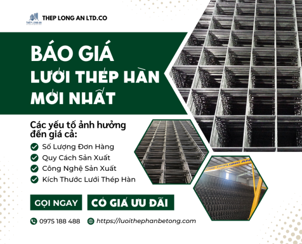Báo giá lưới thép hàn bê tông mới nhất 