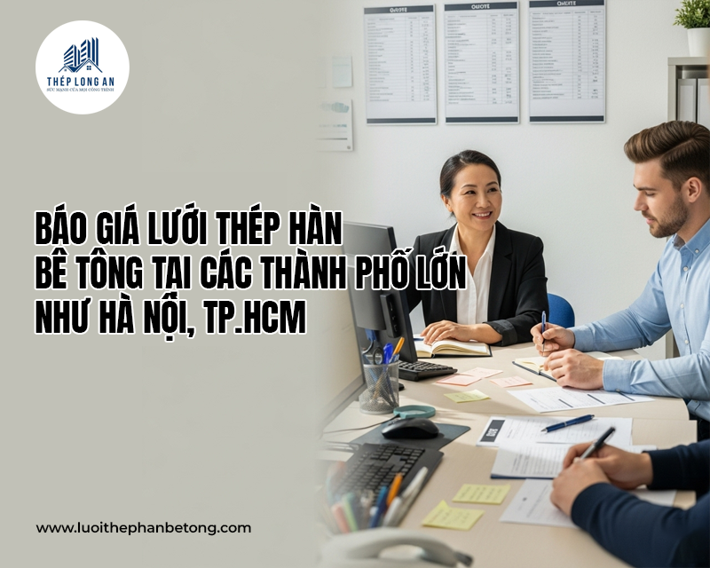 Báo giá lưới thép hàn bê tông tại các thành phố lớn như Hà Nội, TP.HCM tại Lưới Thép Hàn Long An