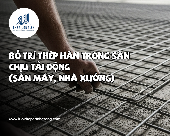 Bố trí thép hàn trong sàn chịu tải động (sàn máy, nhà xưởng). Lưới Thép Hàn Long An