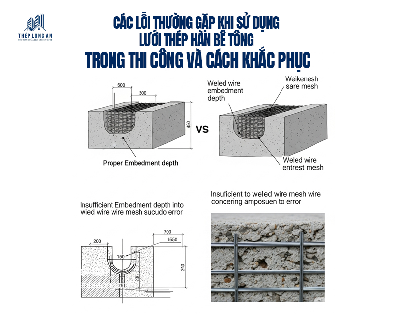 Các lỗi thường gặp khi sử dụng lưới thép hàn bê tông trong thi công và cách khắc phục tại Lưới Thép Hàn Long An
