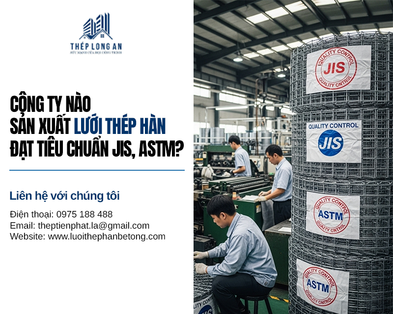 Công ty nào sản xuất lưới thép hàn đạt tiêu chuẩn JIS, ASTM? tại Lưới Thép Hàn Long An 