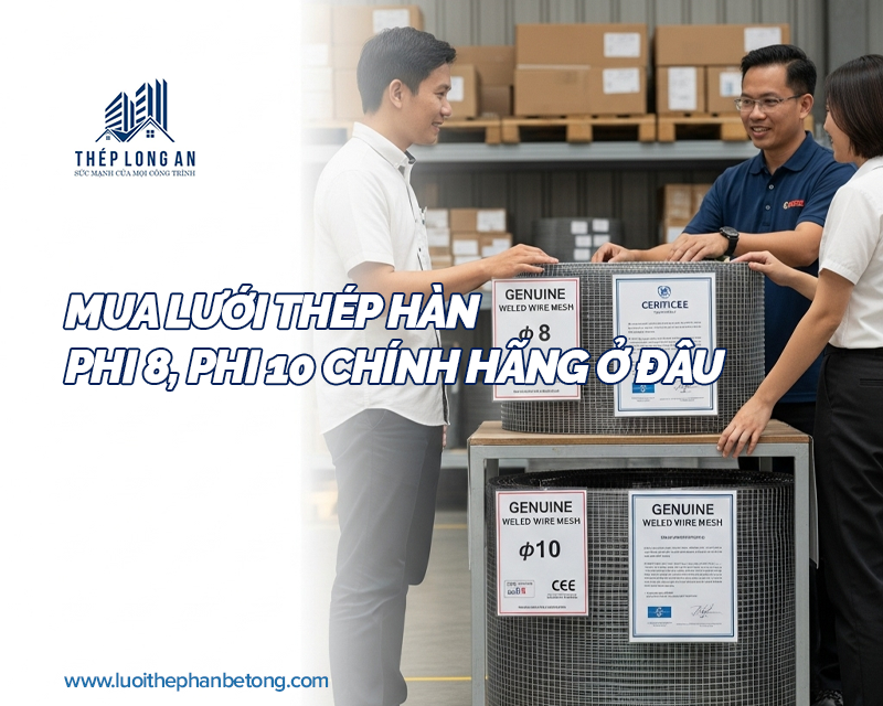 Mua lưới thép hàn phi 8, phi 10 chính hãng ở đâu? tại Lưới Thép Hàn Long An
