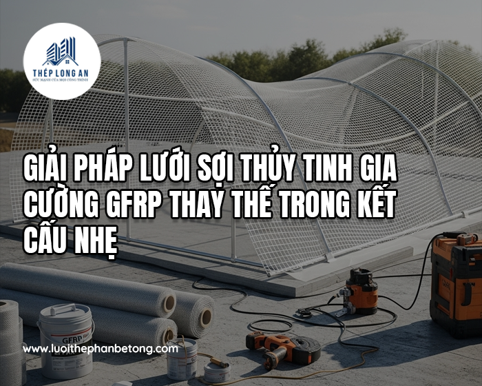 Giải pháp lưới sợi thủy tinh gia cường GFRP thay thế trong kết cấu nhẹ tại Lưới Thép Hàn Long An