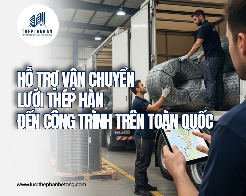 Hỗ trợ vận chuyển lưới thép hàn đến công trình trên toàn quốc tại Lưới Thép Hàn Long An