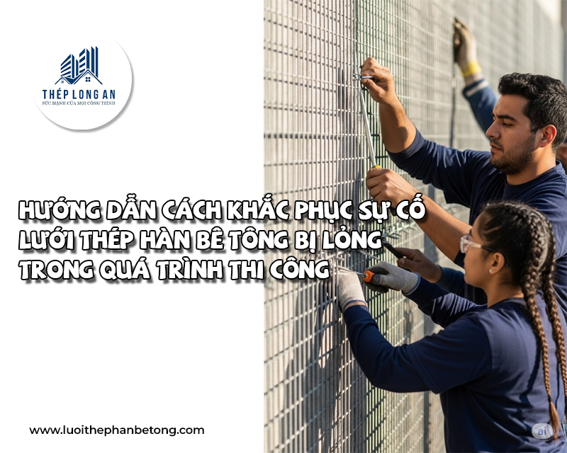 Hướng dẫn cách khắc phục sự cố lưới thép hàn bê tông bị lỏng trong quá trình thi công tại Lưới Thép Hàn Bê Tông