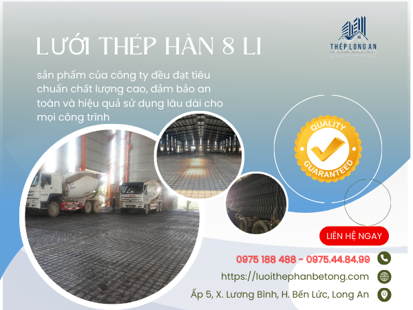 Lưới thép hàn Ø8 là vật liệu xây dựng