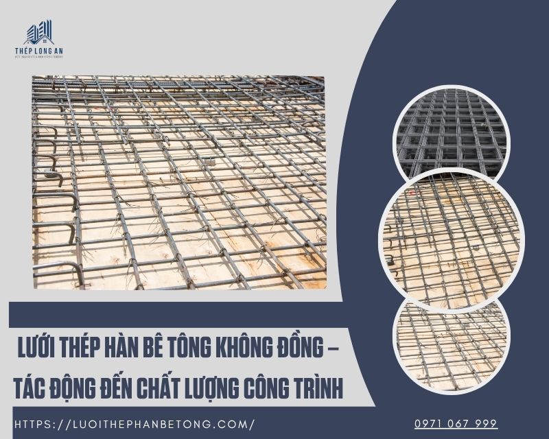 Lưới thép hàn bê tông không đồng – Tác động đến chất lượng công trình tại lưới thép long an