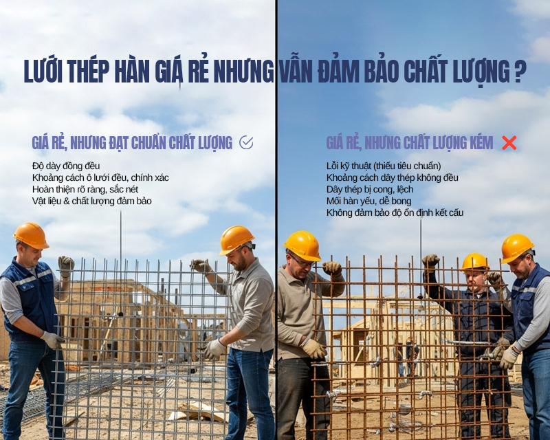 Lưới thép hàn giá rẻ nhưng vẫn đảm bảo chất lượng – Có hay không? Lưới Thép Hàn Long An