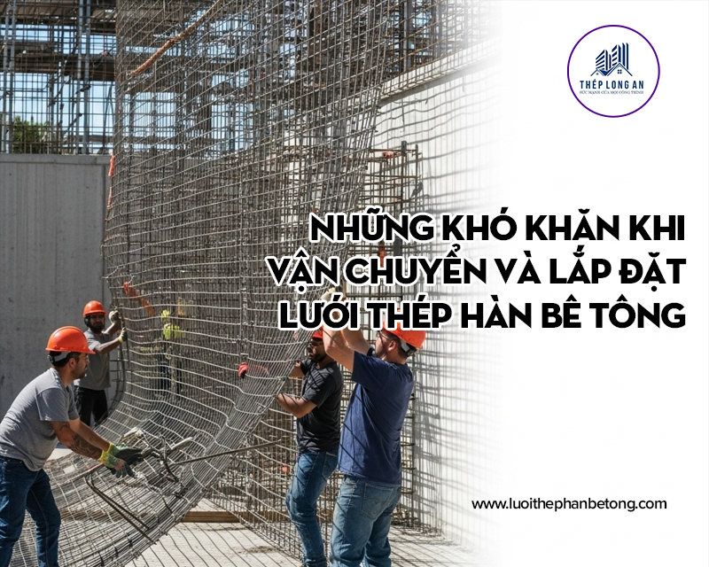 Những khó khăn khi vận chuyển và lắp đặt lưới thép hàn bê tông của Lưới Thép Hàn Long An 