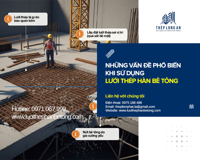 Những vấn đề phổ biến khi sử dụng lưới thép hàn bê tông tại Lưới Thép Long An