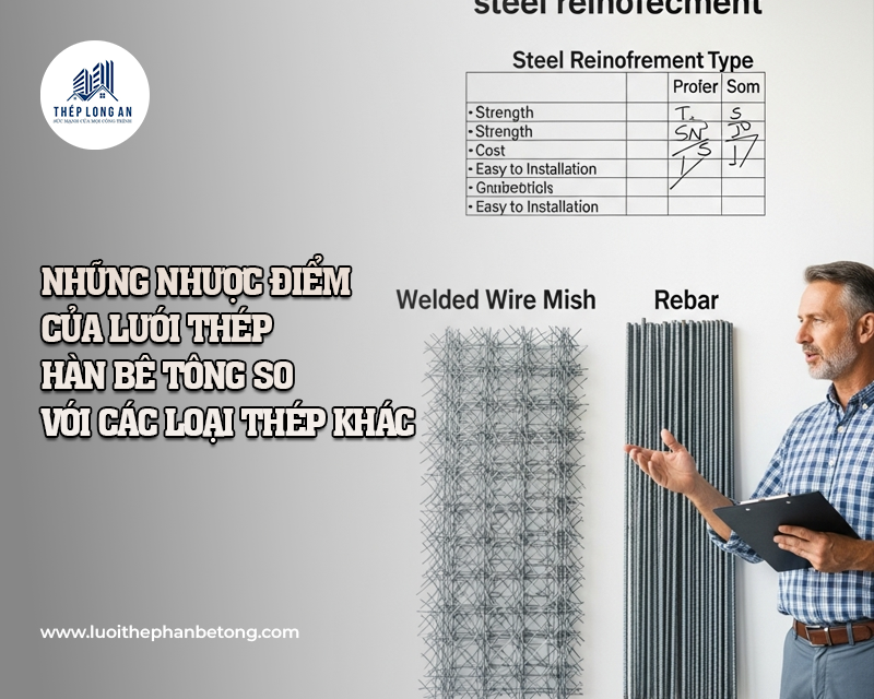 Những nhược điểm của lưới thép hàn bê tông so với các loại thép khác tại Lưới Thép Hàn Long An