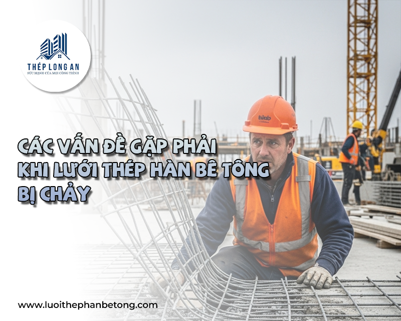 Các vấn đề gặp phải khi lưới thép hàn bê tông bị chảy. Lưới Thép Hàn Long An