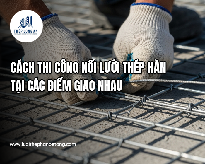 Cách thi công nối lưới thép hàn tại các điểm giao nhau tại Lưới Thép Hàn Long An