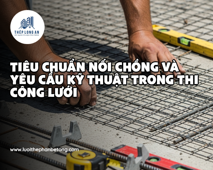 Tiêu chuẩn nối chồng và yêu cầu kỹ thuật trong thi công lưới tại Lưới Thép Hàn Long An