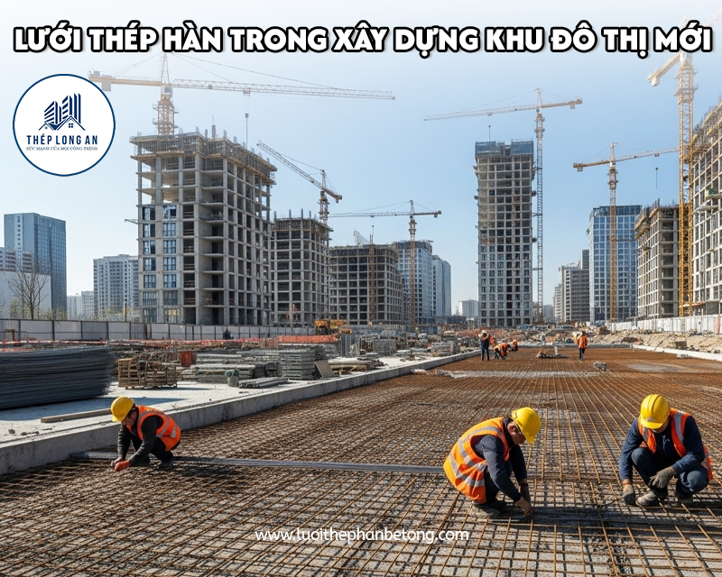 Lưới thép hàn trong xây dựng khu đô thị mới. Lưới Thép Hàn Long An