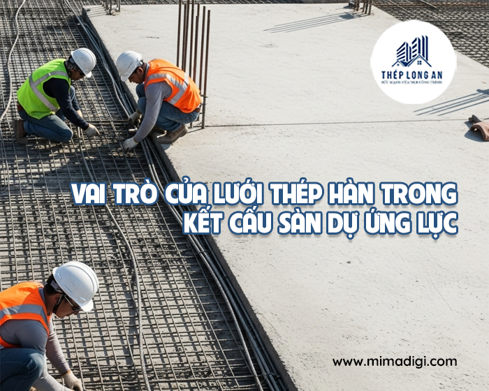 Vai trò của lưới thép hàn trong kết cấu sàn dự ứng lực tại Lưới Thép Hàn Long An