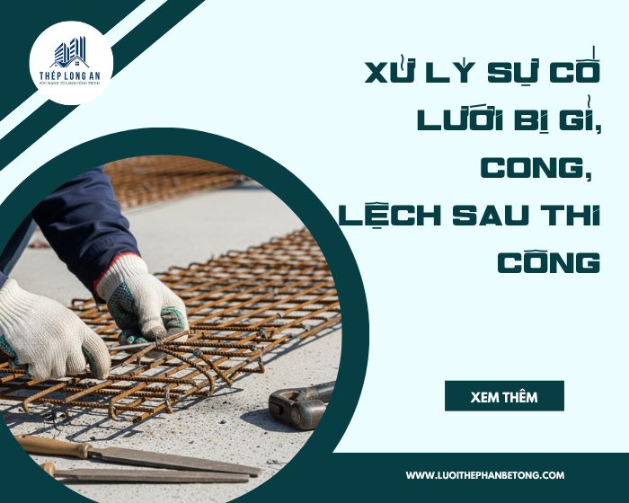 Xử lý sự cố lưới bị gỉ, cong, lệch sau thi công tại Lưới Thép Hàn Long An