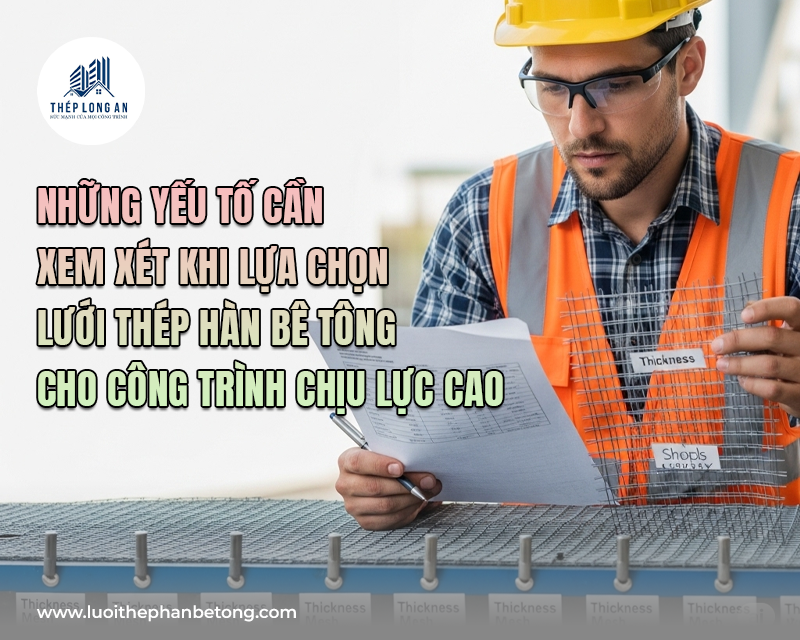 Những yếu tố cần xem xét khi lựa chọn lưới thép hàn bê tông cho công trình chịu lực cao tại Lưới Thép Hàn Long An